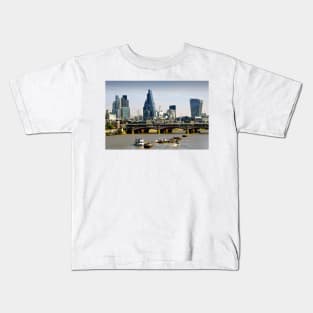 London Cityscape Blackfriars Bridge England Kids T-Shirt